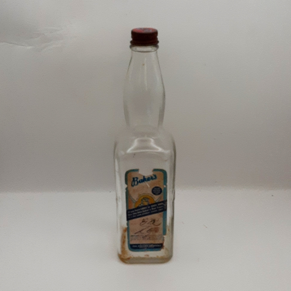 Vintage Bakers Best Dallas, TX Hair Tonic Bottle 8.25"